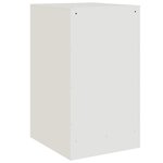 vidaXL Table de chevet blanc 34 5x39x62 cm acier