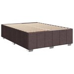 vidaXL Cadre de lit sans matelas marron foncé 140x200 cm tissu