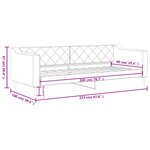 vidaXL Lit de repos sans matelas crème 90x200 cm tissu