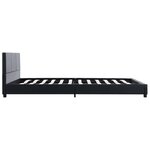 vidaXL Cadre de lit Noir Similicuir 140 x 200 cm