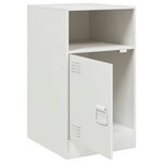 vidaXL Tables de chevet 2 Pièces blanc 34 5x39x62 cm acier