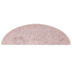 vidaXL Tapis d'escalier 15 pièces 56 x 17 x 3 cm Rose clair Demi-rond