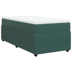 vidaXL Sommier à lattes de lit avec matelas Vert foncé 100x200 cm