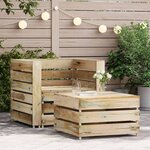 vidaXL Salon de jardin palette 2 Pièces Bois de pin imprégné