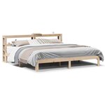 vidaXL Cadre de lit avec tête de lit sans matelas 200x200 cm
