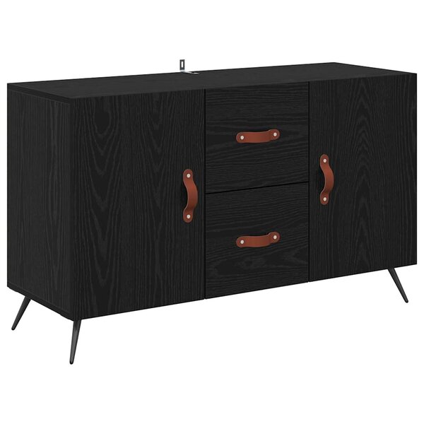 vidaXL Buffet Chêne noir 100 x 36 x 60 cm Bois d'ingénierie