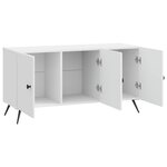 vidaXL Meuble TV Blanc brillant 99 x 34 5 x 50 cm Bois d'ingénierie