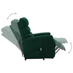vidaXL Fauteuil Vert foncé Tissu