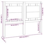 vidaXL Tête de lit Noir 125 5x4x100 cm Bois massif de pin