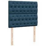 vidaXL Sommier à lattes de lit et matelas Bleu foncé 120x200cm Velours