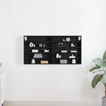 Armoire d'affichage murale vidaXL en bois d'ingénierie chêne noir
