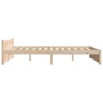 vidaXL Cadre de lit sans matelas bois massif 140x190 cm