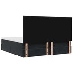 VidaXL Cadre de lit ottoman avec matelas noir 200x200cm velours