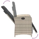 vidaXL Chaises inclinables de jardin lot de 2 avec repose-pied rotin