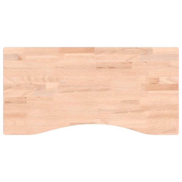 vidaXL Dessus de bureau 80x(36-40)x2 5 cm bois massif de hêtre
