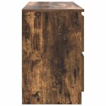 vidaXL Meuble TV chêne fumé 100x35x54 cm bois d'ingénierie