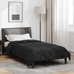 vidaXL Duvet d'été simple Noir 200 x 135 cm Microfibre