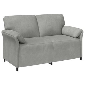 vidaXL Sofa 2 places Gris clair 158 x 83 x 95 cm Velours