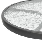 vidaXL Ensemble à manger de jardin 3 Pièces noir acier