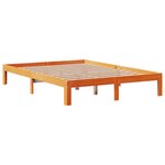 vidaXL Lit bibliothèque sans matelas cire marron 120x200 cm pin massif