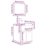 vidaXL Ensemble de meubles de salle de bain 3 Pièces chêne sonoma
