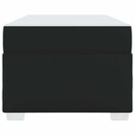 vidaXL Cadre de lit avec matelas Noir 80 x 200 cm tissu