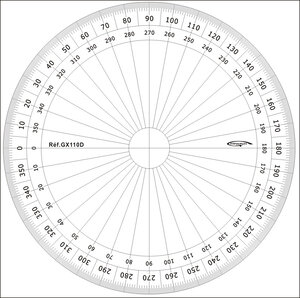 Rapporteur cercle entier degrés Ø 10 cm