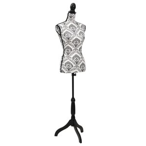 vidaXL Buste de présentation Femme Noir et blanc