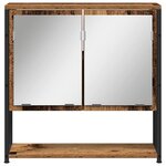 vidaXL Ensemble de mobilier de salle de bain avec étagère 2 Pièces Marron