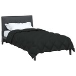 vidaXL Duvet d'hiver Noir 200 x 135 cm Microfibre