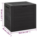 vidaXL Boîte de stockage de jardin Marron 58 5x46x55 cm Polypropylène