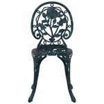 vidaXL Ensemble bistro de jardin 3 Pièces Vert Aluminium