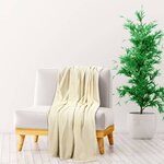 vidaXL Couverture crème 200x240 cm polyester