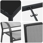 vidaXL Set de jardin et salle à manger 9 pièces Anthracite Acier