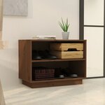 vidaXL Armoire à chaussures Marron miel 60x34x45 cm Bois de pin massif