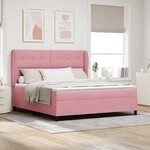 vidaXL Lit à ressorts avec matelas Rose 200 x 180 cm Velours