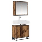 vidaXL Ensemble de mobilier de salle de bain 2 Pièces Bois Ancien