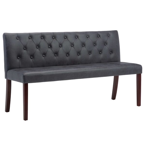 vidaXL Banc 148 5 cm Gris Similicuir daim