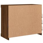 vidaXL Buffet avec lumières LED chêne marron 81x37x67 cm