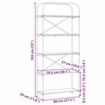 vidaXL Étagère Bois ancien 80 x 30 x 183 cm Bois d'ingénierie