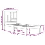 vidaXL Cadre de lit sans matelas 90x190 cm bois de pin massif