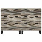 vidaXL Buffets 2 Pièces Blanc 60 x 33.5 x 75 cm bois de manguier massif