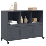 vidaXL Buffet anthracite 100 5x39x72 cm acier