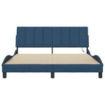 vidaXL Cadre de lit sans matelas bleu 160x200 cm tissu