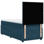 vidaXL Sommier à lattes de lit et matelas Bleu foncé 80x200 cm Velours