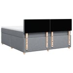 vidaXL Sommier à lattes de lit avec matelas Gris clair 180x200cm Tissu
