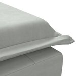 vidaXL Chaise longue de massage avec traversin gris clair velours