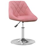 vidaXL Chaises pivotantes à manger lot de 2 Rose Velours
