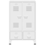 vidaXL Garde-robe industrielle Blanc 67x35x107 cm Acier