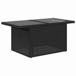 vidaXL Ensemble de Canapés avec coussin 7 Pièces Noir et Bleu polyrotin